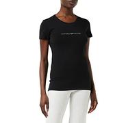 Emporio Armani T-shirt Camiseta Crew Neck Mujer, Negro(Black), XL