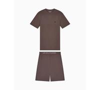 EMPORIO ARMANI T-Shirt+Shorts Pyjama Juego de Pijama, Hierro, L para Hombre