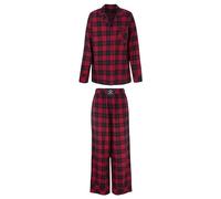 Emporio Armani Tartan Christmas Viscose Long Pajamas Conjunto de Pijama, SCOZZESE Rosso/Nero, L De Las Mujeres