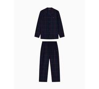 Emporio Armani Tartan Flanel Long Pajamas Pantalón de Pijama, Azul, XL para Hombre