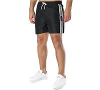 EMPORIO ARMANI Traje de baño para Hombre con Cinta con Logotipo de 4 Pulgadas, Negro -, X-Large
