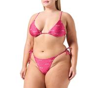 Emporio Armani Triangle And String Brazilian Logomania Bikini Set Mujer, Multicolor (Cherry/Ecru), XS