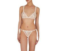 EMPORIO ARMANI Triangle+Thong Set Juego de lencería, Ivory Floral Lurex, M para Mujer