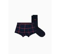 Emporio Armani Trunk + Socks Gift Set Bañadores Ajustados para Hombre Hombre (Pack de 2)