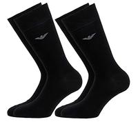 Emporio Armani Underwear 2-Pack Short Socks Medias, Black X, TU para Hombre