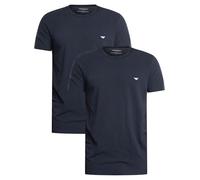 Emporio Armani Underwear 2-Pack T-Shirt Crew Neck Logo Camiseta, Marine/Marine, M Hombres