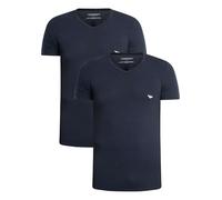 Emporio Armani Underwear 2-Pack T-Shirt V Neck Camiseta, Marine/Marine, S Hombres