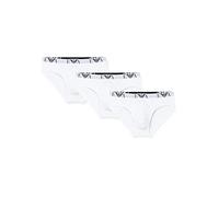 Emporio Armani Underwear 3-Pack Brief Essential Monogram Boxer Hombre, Blanco (White/White/White), S