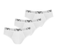 Emporio Armani Underwear 3-Pack Brief Essential Monogram Boxer Hombre, Blanco (White/White/White), S