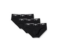 Emporio Armani Underwear 3-Pack Brief Essential Monogram Boxer Hombre, Negro (Black/Black/Black), M