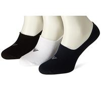 Emporio Armani Underwear 3-Pack Footie Socks Casual Pack de 3 Calcetines Invisibles, White-Black-Marine, S/M de los Hombres