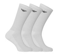 Emporio Armani Underwear 3-Pack Medium Socks Sporty Terrycloth, Pack de 3 calcetines medianos de los hombres, White, TU