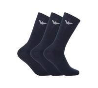 Emporio Armani Underwear 3-Pack Medium Socks Sporty Terrycloth, Pack de 3 calcetines medianos de los hombres, marine, TU