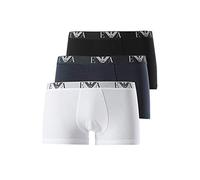 Emporio Armani Underwear 3-Pack Trunk Essential Monogram Boxer, Hombre, Multicolor (Blanco/Negro/Marine 56110), M