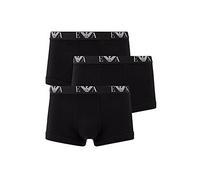 Emporio Armani Underwear 3-Pack Trunk Essential Monogram Boxer Hombre, Negro (Black/Black/Black), M
