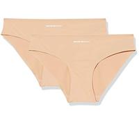 Emporio Armani Underwear Basic Bonding Microfiber 2-pack Brief Ropa Interior, Mujer, Beige (Nude), XS