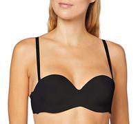 Emporio Armani Underwear Basic Bonding Microfiber Bandeau Strapless Custom Fit Bra Sujetador Moldeado, Mujer, Negro, 32B