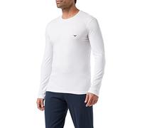 Emporio Armani Camiseta básica de algodón elástico, Blanco, XL para Hombre