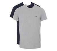 Emporio Armani Underwear Emporio Armani Camiseta de Manga Corta Para Hombre (2 Unidades), Camiseta Hombre, Gris Jaspeado/Azul Marino, L
