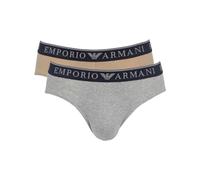 Emporio Armani Underwear Emporio Armani Men's 2-pack Endurance Brief, Calzoncillos Boxer Hombre, Rope/Melange Grey