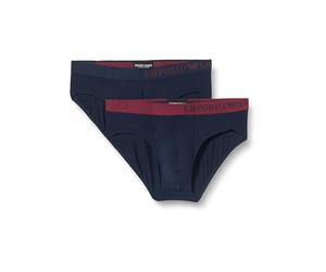 Emporio Armani Underwear Emporio Armani Men's 2-pack Soft Touch Bamboo Viscose Brief, Calzoncillos Boxer Hombre, Marine/Marine