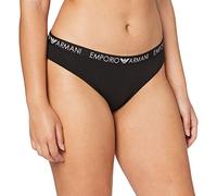 Emporio Armani Underwear Iconic Cotton Ropa Interior Carta Bi-Pack, Mujer, Negro, M