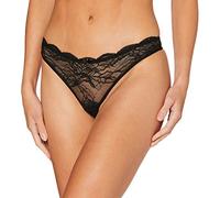 Emporio Armani Underwear Thong Virtual Lace Ropa Interior Mujer, Negro (Black), XS
