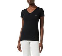 Emporio Armani Underwear V Neck T-Shirt Iconic Cotton, Camiseta Mujer, Negro (Black), M