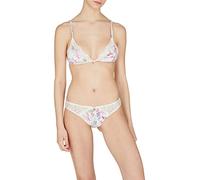 Emporio Armani Underwear Women's Daily Charme Microfiber Briefs, Yogurt Floral Print, L, Yogurt Floral Print, L