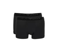 Emporio Armani Velvet Logoband 2-Pack Trunk Bañadores Ajustados para Hombre, Negro, L