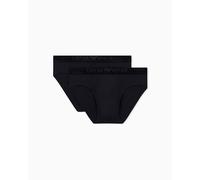 Emporio Armani Velvet Logoband - Paquete de 2 Calzoncillos para Hombre, Color Negro, Talla M, Negro, M