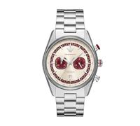 Emporio Armani Watch For Men, Quartz 2 Sub dial Chronograph Movement and 42mm Case Size with Stainless Steel Strap