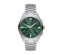 Emporio Armani Watch For Men, Quartz 2 sub dial Chronograph movement and 43mm Case Size with Stainless steel strap