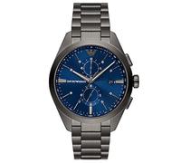 Emporio Armani Watch For Men, Quartz 2 sub dial Chronograph movement and 43mm Case Size with Stainless steel strap