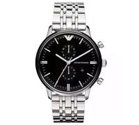 Emporio Armani Watch For Men, Quartz 2 Sub dial Chronograph Movement and 43mm Case Size with Stainless Steel Strap