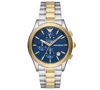 Emporio Armani Watch For Men, Quartz 3 sub dial Chronograph movement and 42mm Case Size with Stainless steel strap