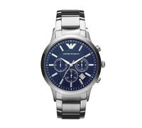 Emporio Armani Watch For Men, Quartz 3 Sub dial Chronograph Movement and 43mm Case Size with Stainless Steel Strap