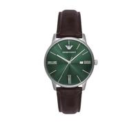 Emporio Armani Watch for Men, Quartz Movement and 42mm Case Size with Stainless Steel, Leather or Silicone Strap