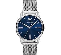 EMPORIO ARMANI Watch For Men, Quartz Three Hand Date Movement and 42mm Case Size with Leather Strap