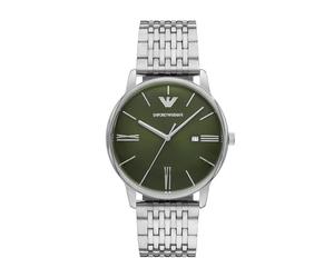 Emporio Armani Watch For Men, Quartz Three Hand Date Movement and 42mm Case Size with Stainless Steel Strap