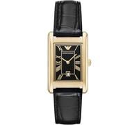 EMPORIO ARMANI Watch For Men, Quartz Two Hand Movement and 25mm Case Size with Stainless Steel or Leather Strap