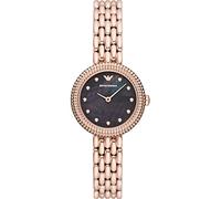 Emporio Armani Reloj Mujer, Movimiento de dos manecillas, 30mm Caja de acero rosa dorado con correa de acero, AR11432, Tono oro rosa y gris oscuro