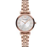 Emporio Armani Watch For Women, 32mm Rose gold tone Quartz Two hand movement with Stainless steel strap