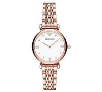 Emporio Armani Watch For Women, 32mm Rose gold tone Quartz Two hand movement with Stainless steel strap