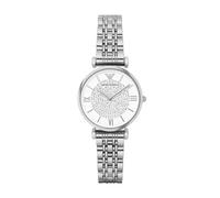 Emporio Armani Watch For Women, 32mm Two hand Quartz movement with Silver tone Stainless steel strap
