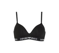 EMPORIO ARMANI Woman'S Essential - Brasier Triangular Acolchado de algodón, Negro, Talla XS, Belleza Negra, XS