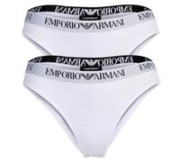Emporio Armani Woman'S Essential Cotton - Paquete de 2 Unidades, Color Blanco, Talla L, Blanco/Blanco, L