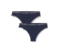 Emporio Armani Women's Essential Studs - Paquete de 2 Medias Medias brasileñas para Mujer, Azul, Talla M, Azul, M