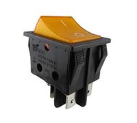 Empotrable basculante Interruptor, 2 pines (4PIN) 16 A 250 ~ 28.5 * 21.9 mm Amarillo Iluminado
