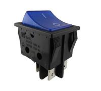 Empotrable basculante Interruptor, 2 pines (4PIN) 16 A 250 ~ 28.5 * 21.9 mm de luz azul